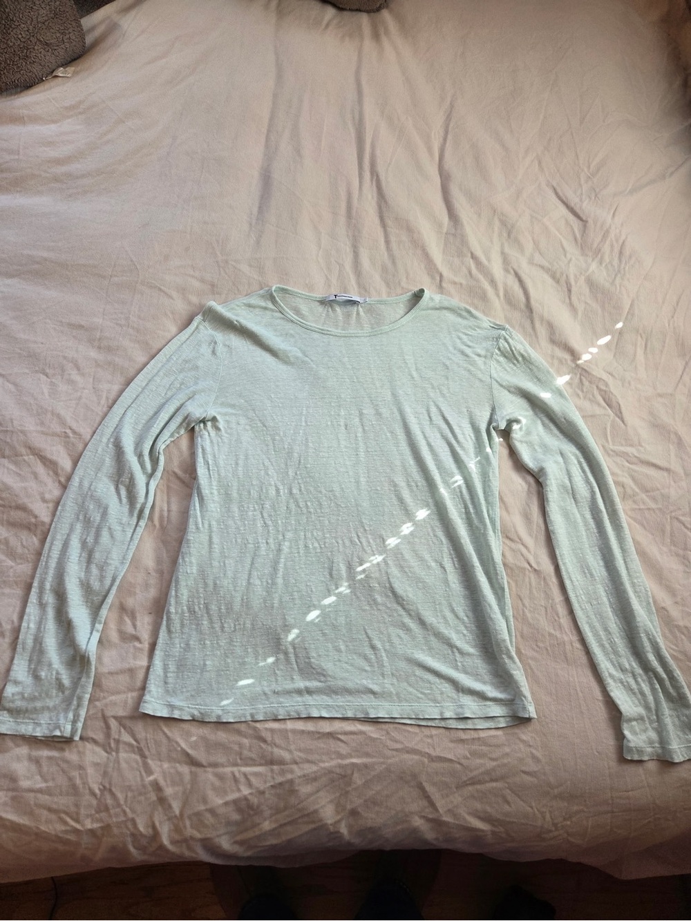 Alexander Wang Mint Green Long-Sleeve Tee